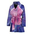 Purple Plasma Ball Print Women's Bathrobe