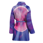 Purple Plasma Ball Print Women's Bathrobe