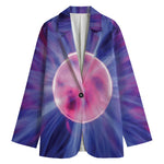 Purple Plasma Ball Print Women's Blazer