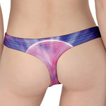 Purple Plasma Ball Print Women's Thong