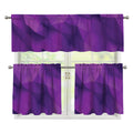 Purple Polygonal Geometric Print 3 Piece Kitchen Curtains