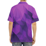 Purple Polygonal Geometric Print Aloha Shirt