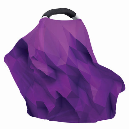 Purple Polygonal Geometric Print Baby Seat Cover