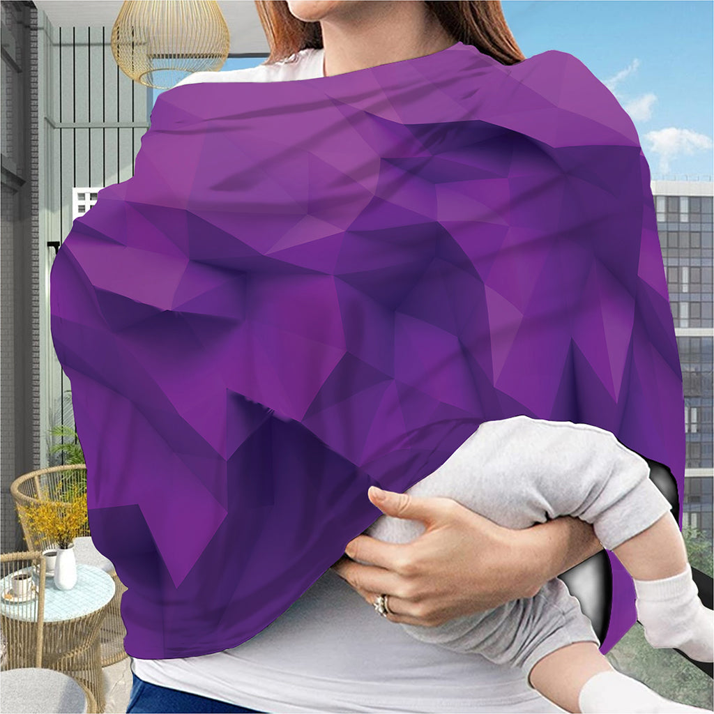 Purple Polygonal Geometric Print Baby Seat Cover