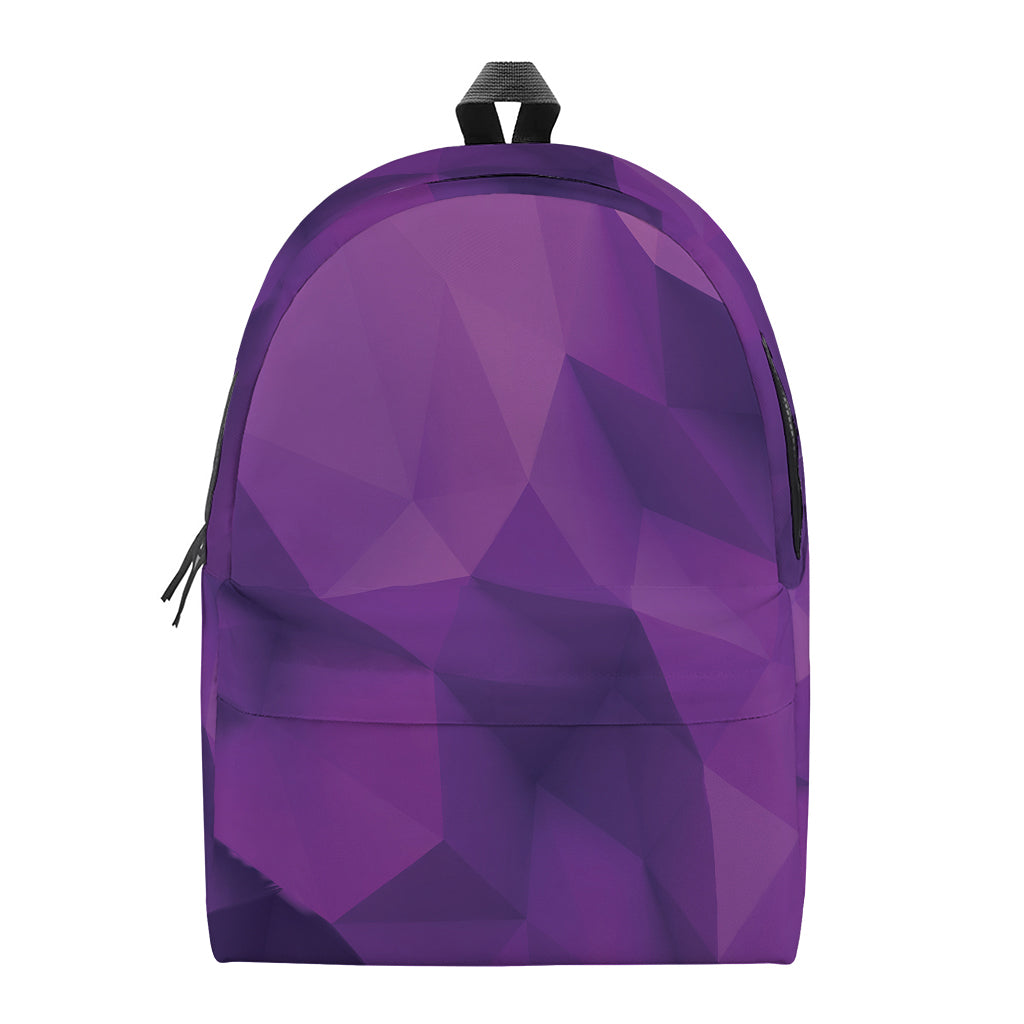 Purple Polygonal Geometric Print Backpack