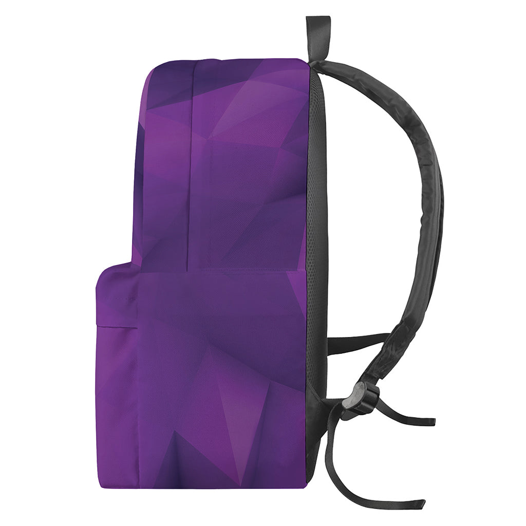 Purple Polygonal Geometric Print Backpack