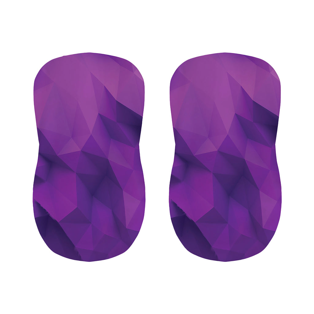Purple Polygonal Geometric Print Bar Stool Covers