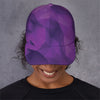 Purple Polygonal Geometric Print Baseball Cap