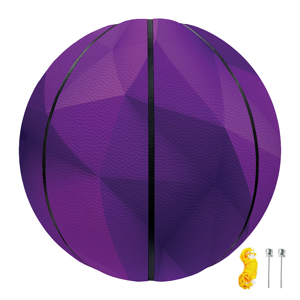 Purple Polygonal Geometric Print Basketball