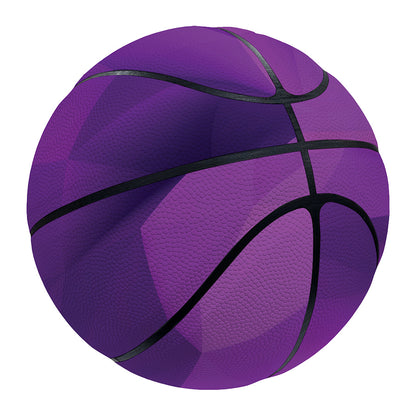 Purple Polygonal Geometric Print Basketball