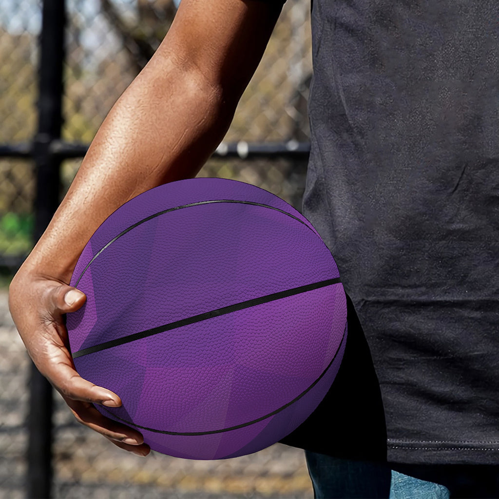 Purple Polygonal Geometric Print Basketball