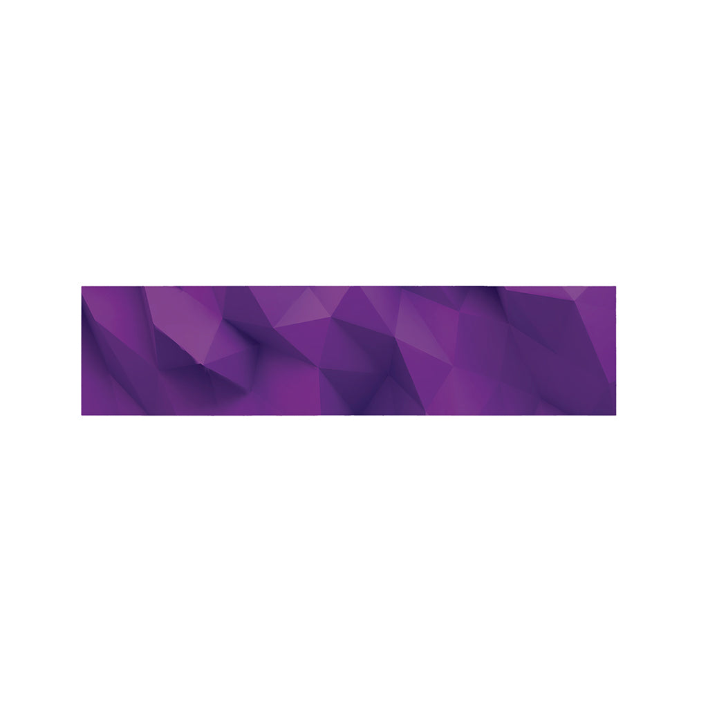 Purple Polygonal Geometric Print Bed Runner
