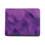 Purple Polygonal Geometric Print Bifold Wallet