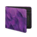 Purple Polygonal Geometric Print Bifold Wallet