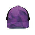 Purple Polygonal Geometric Print Black Mesh Trucker Hat