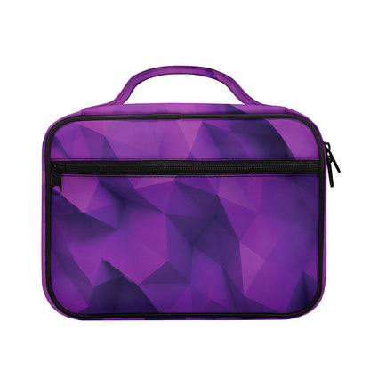 Purple Polygonal Geometric Print Briefcase Bible Bag