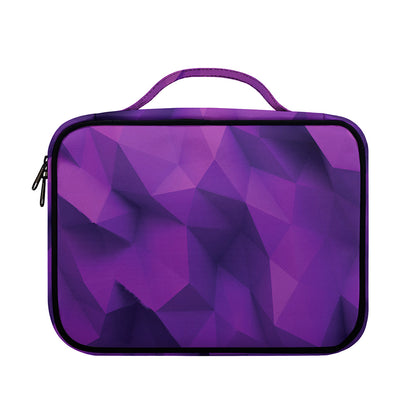 Purple Polygonal Geometric Print Briefcase Bible Bag