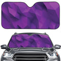Purple Polygonal Geometric Print Car Windshield Sun Shade