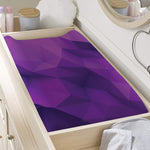 Purple Polygonal Geometric Print Changing Pad Cover