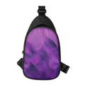 Purple Polygonal Geometric Print Sling Bag