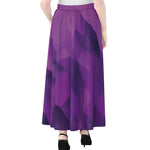Purple Polygonal Geometric Print Chiffon Maxi Skirt