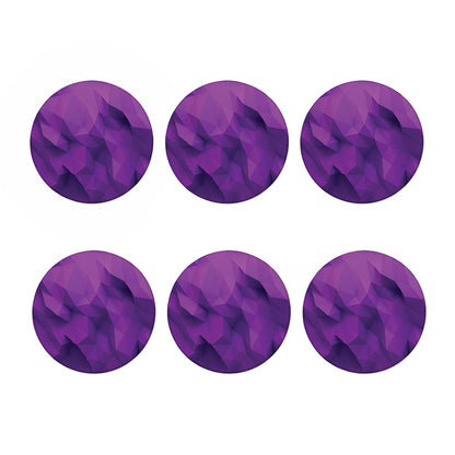 Purple Polygonal Geometric Print Coaster Set