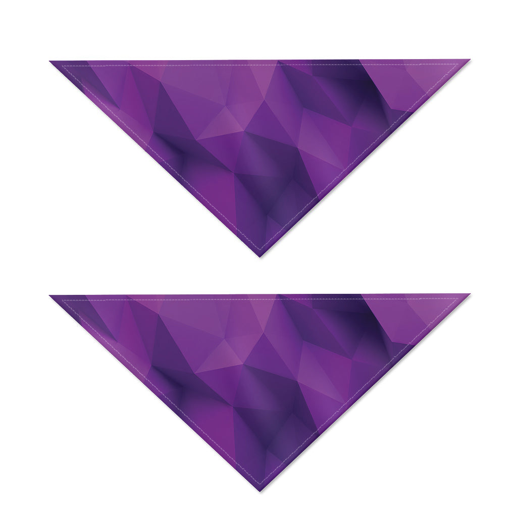 Purple Polygonal Geometric Print Dog Bandana