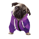 Purple Polygonal Geometric Print Dog Zip Up Hoodie