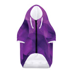 Purple Polygonal Geometric Print Dog Zip Up Hoodie