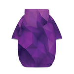 Purple Polygonal Geometric Print Dog Zip Up Hoodie