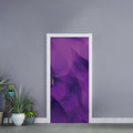 Purple Polygonal Geometric Print Door Sticker
