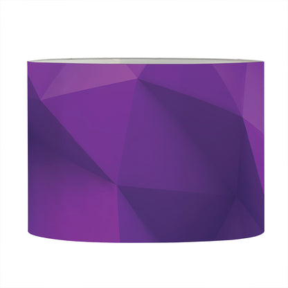 Purple Polygonal Geometric Print Drum Lamp Shade