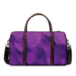 Purple Polygonal Geometric Print Duffle Bag