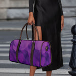Purple Polygonal Geometric Print Duffle Bag