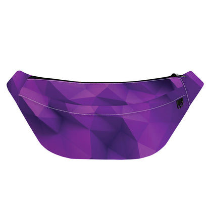 Purple Polygonal Geometric Print Fanny Pack