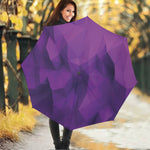 Purple Polygonal Geometric Print Foldable Umbrella