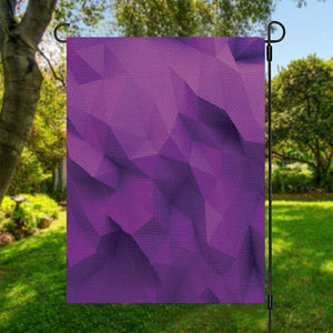 Purple Polygonal Geometric Print Garden Flag