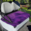 Purple Polygonal Geometric Print Golf Cart Seat Cover