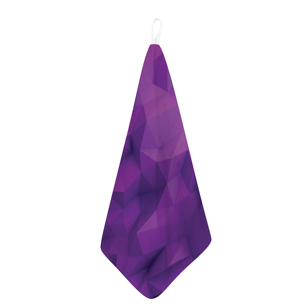 Purple Polygonal Geometric Print Hand Towel