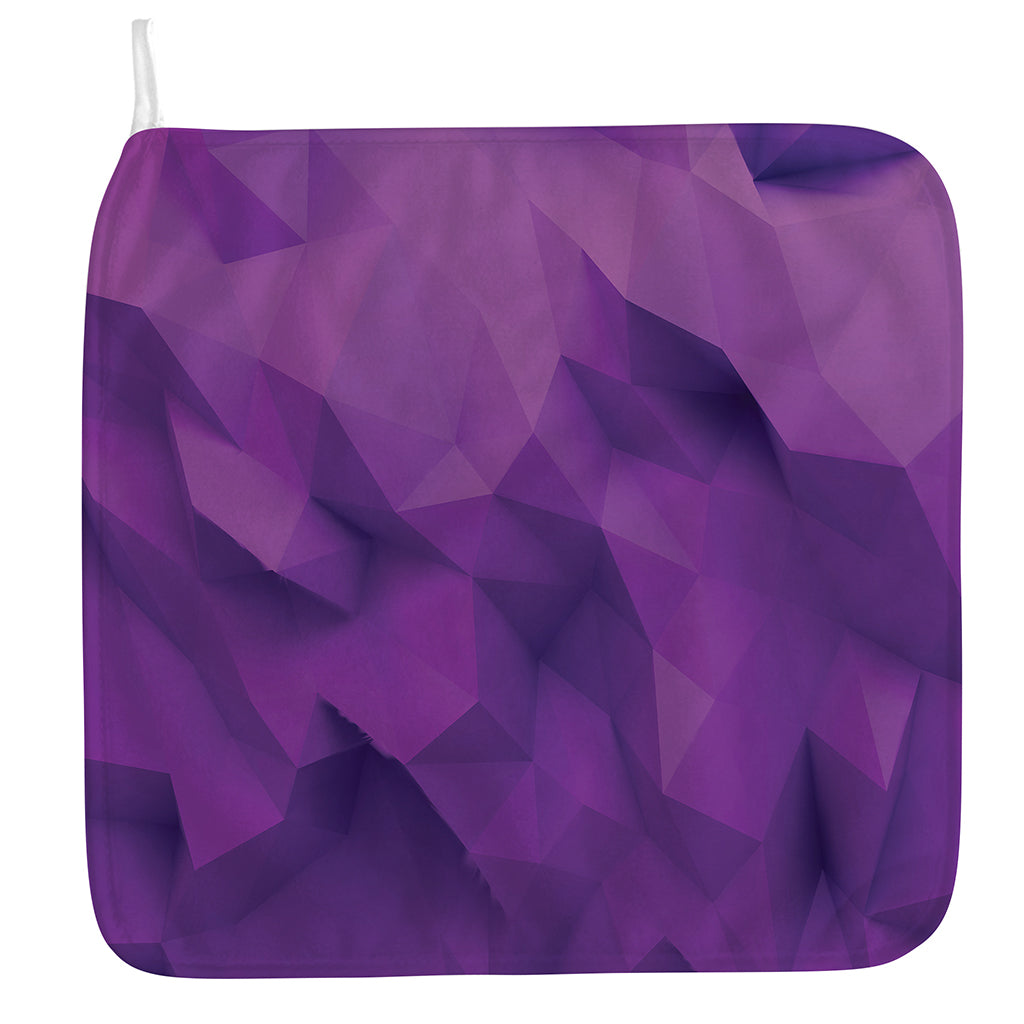 Purple Polygonal Geometric Print Hand Towel