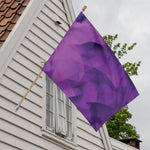 Purple Polygonal Geometric Print House Flag
