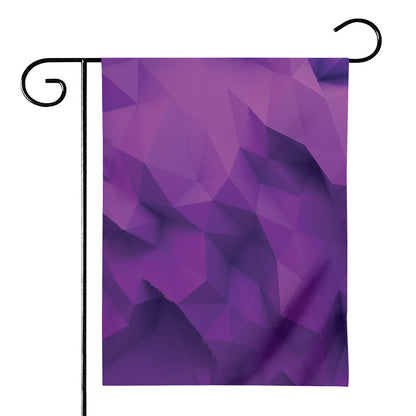 Purple Polygonal Geometric Print House Flag
