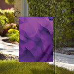 Purple Polygonal Geometric Print House Flag