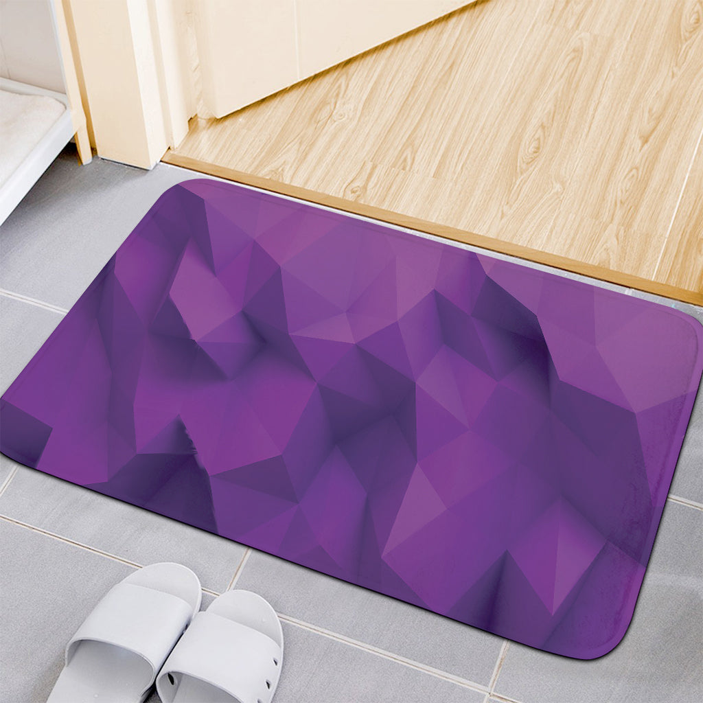 Purple Polygonal Geometric Print Indoor Door Mat
