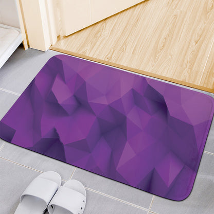 Purple Polygonal Geometric Print Indoor Door Mat