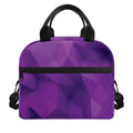 Purple Polygonal Geometric Print Insulated Lunch Bag