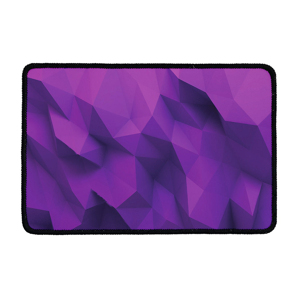 Purple Polygonal Geometric Print Kitchen Mat