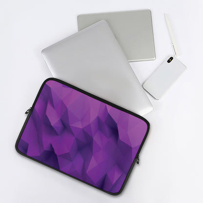 Purple Polygonal Geometric Print Laptop Sleeve