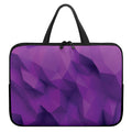 Purple Polygonal Geometric Print Laptop Sleeve With Handle