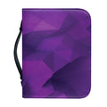 Purple Polygonal Geometric Print Leather Bible Cover